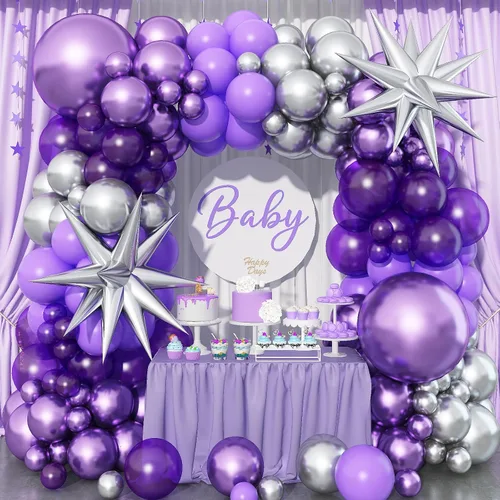 Vista 21 de Kit de arco de globos de baloncesto, kit de guirnalda de globos naranja y negro plateado con globos de estrella en explosión, kit de globos Tema