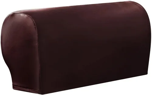 Vista 11 de vctops Fundas impermeables para reposabrazos de cuero sintético de PU, fundas elásticas vintage para brazos de sillas, sofá, sillón, fundas