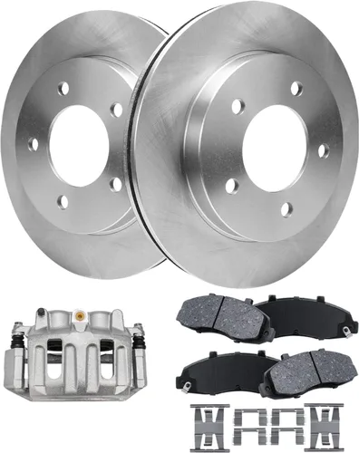 Vista 52 de Detroit Axle - Rotores de freno para Chrysler 200 2015 2016 2017, Rotores de freno de disco de reemplazo: 12.01" pulgadas delantero y 10.95