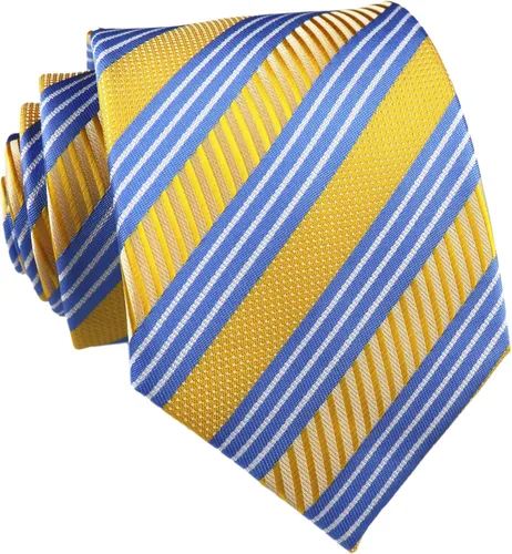 Vista 34 de Secdtie Corbata clásica de seda tejida jacquard a rayas para hombre