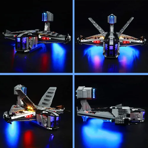 Vista 4 de VONADO Kit de luz LED compatible con Lego The Justifier 75323 (sin modelo), kit de iluminación de construcción compatible con Lego 75323 Starship