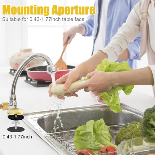 Vista 5 de Cubiertas para orificios para fregadero, 2 pulgadas, acero inoxidable, para fregadero de cocina, tapa de orificio de grifo, buen sellado, orificio