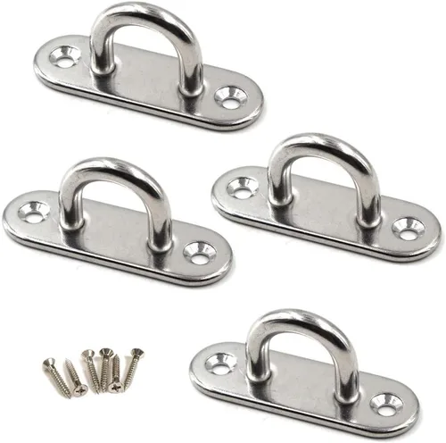 Vista 10 de M5 - Gancho de techo para placa de ojo de acero inoxidable 304, resistente para colgar (paquete de 6, tornillos incluidos)