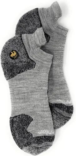 Vista 5 de Warrior Alpaca Socks - Calcetines tobilleros acolchados Max Endurance - Colección Comfort - Unisex Gris / Negro