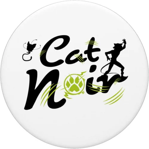 Vista 3 de Miraculous Ladybug Cat Noir Pata estilizada PopSockets PopGrip intercambiable