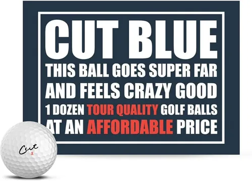 Vista 8 de Pelotas de golf azul cortadas, 4 piezas de uretano (una docena)