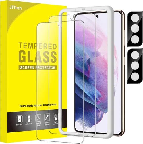 Vista 16 de JETech - Protector de pantalla para Samsung Galaxy S20 FE de 6.5 pulgadas con protector de lente de cámara, película de vidrio templado, compatible