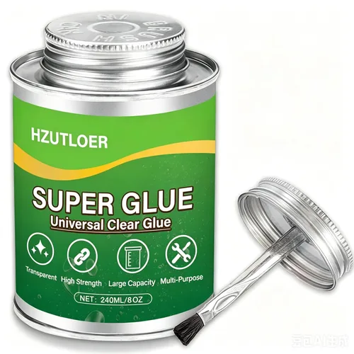 Vista 8 de Super Glue, pegamento transparente con pincel, adhesivo fuerte multiusos de 4 oz, pegamento super instantáneo multiusos para madera, cerámica