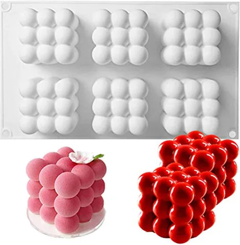 Vista 7 de OCPO KITCHEN Moldes de silicona con forma de corazón 3D para hornear pasteles de mousse, molde de silicona 3D para dulces, pastelería, chocolate