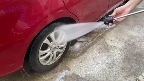 Vista 6 de Lavadora a presión 5 en 1 Rotación Turbo Punta de boquilla ajustable 4000 psi y 1/4 pulgadas de conexión rápida Adaptador de pistola de lavado a