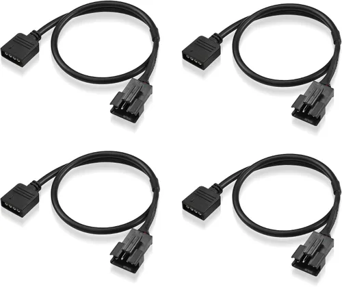 Vista 8 de GINTOOYUN Cable de extensión RGB, cable adaptador de conector ARGB hembra de 3 pines a SM 3 pines, cable de extensión RGB direccionable de 5 V y 3