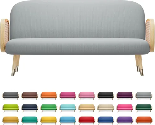 Vista 21 de MoNiBloom Funda para futón de tamaño Queen, elástica, sin brazos, funda para sofá sin brazos, protector de muebles, duradera y lavable, con Cereza