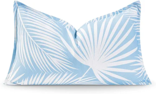 Vista 22 de Hofdeco Premium - Funda decorativa para cojín de estilo Coastal Hampton, para patio, interior y exterior, de 18 x 18 pulgadas, resistente al agua