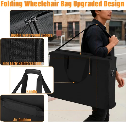 Vista 4 de Kovshuiwe Bolsa de transporte y viaje para silla de ruedas al aire libre