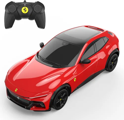Vista 10 de RASTAR Coche de control remoto Ferrari, escala 1/24 Ferrari 458 Italia, coche de juguete Ferrari rojo