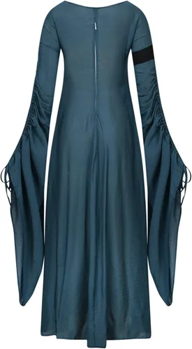 Vista 6 de Vestidos victorianos vintage para mujer, vestido de princesa irlandesa renacentista, vestido de hada, vestido de manga larga acampanada, vestido