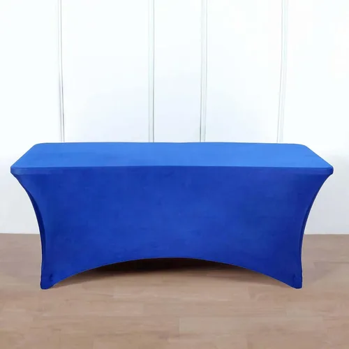Vista 45 de Efavormart - Mantel rectangular de elastano elástico beige de 4 pies