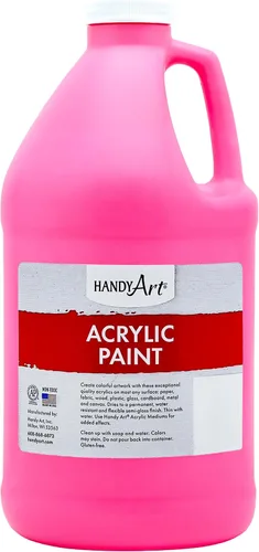 Vista 50 de Handy Art Pintura acrílica, juego de 12 colores, botellas de 16 onzas, acrílico líquido para estudiantes semibrillante, consistencia de flujo