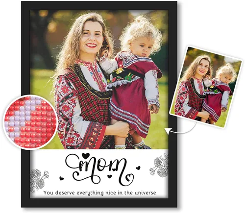 Vista 10 de Kits de pintura de diamantes personalizados para adultos, arte de diamantes con foto personalizada, imagen privada personalizada, decoración