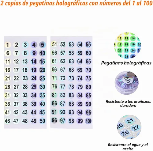 Vista 5 de 100 piezas de palillos de muestra de uñas en forma de abanico con pegatinas numeradas, puntas de uñas de práctica, rueda de exhibición
