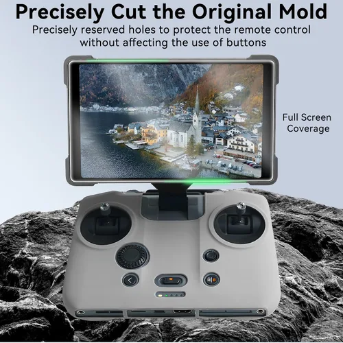 Vista 2 de Craznick RC Pro 2 Funda protectora de silicona - Protector de pantalla de control remoto 2 en 1, funda de protección de silicona transparente HD
