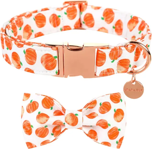 Vista 15 de Collar de Navidad para perro con pajarita, collar de Navidad para cachorros, hembras, machos, perros o gatos, collares con lazo con hebilla de metal