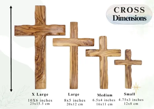 Vista 9 de Cruz de pared, cruces de madera de Belén, Tierra Santa. Crucifijo de madera de olivo. Decoración colgante para el hogar. Regalo religioso