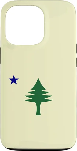 Vista 10 de Old Maine State Original Flag 1901 Pine Tree Case for iPhone 16
