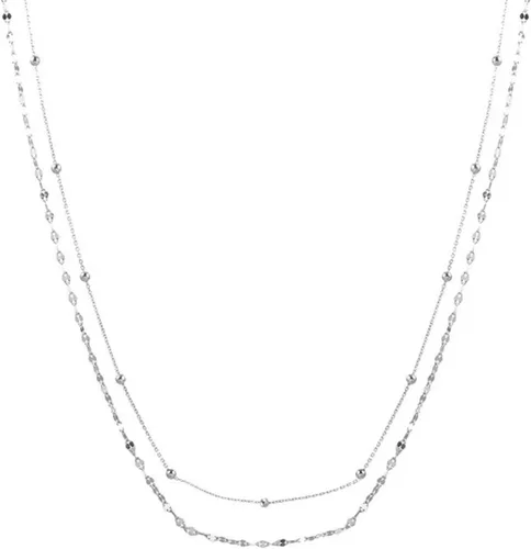 Vista 23 de Collar minimalista con cadena irregular Y2k para uso diario, versátil, joyería de moda para mujer, plata Dorado-1