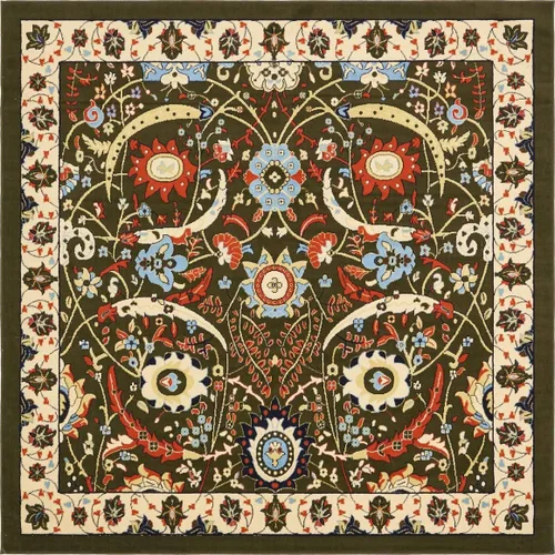 Vista 20 de Unique Loom Espahan Collection - Alfombra de área Cape Cod (2 pies 2 pulgadas x 3 pies 1 pulgada, rectangular, azul/negro)