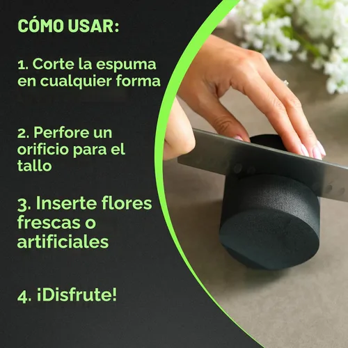 Vista 4 de XCEL Florist - Bloques de espuma floral de espuma, reutilizables, resistentes a la intemperie, para flores artificiales