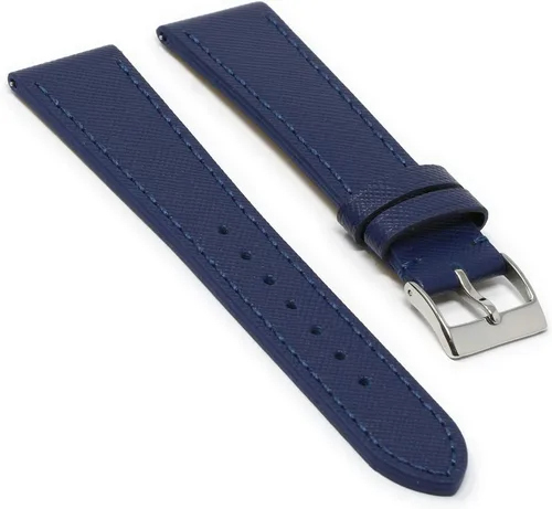 Vista 2 de DASSARI - Correa de piel de Saffiano italiana de liberación rápida para reloj Elige tu colorlongitud 0.709in, 0.787in, 0.827in, 0.866in, 0.906in