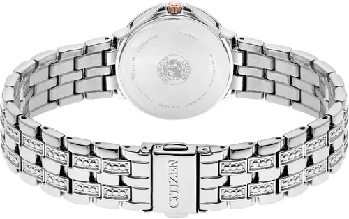 Vista 9 de Citizen Ladies' Silhouette Crystal Eco-Drive Watch, 3-Hand Date, Stainless Steel