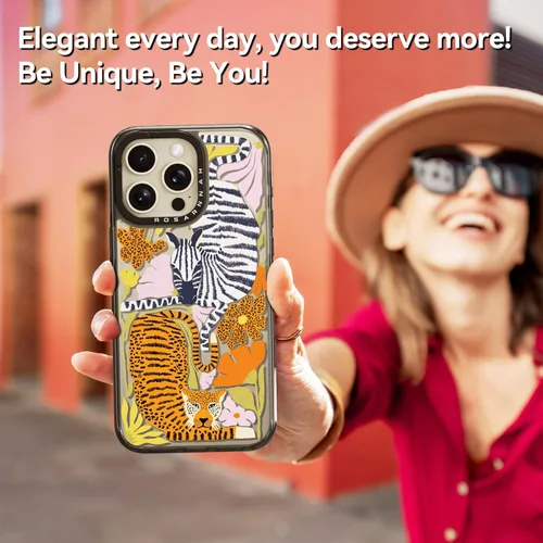 Vista 6 de Funda estética para iPhone 15 Pro, color negro, África África (B15PBS)