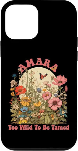 Vista 12 de iPhone 14 AMARA Name Cute Retro Girls Wildflower AMARA Name Case