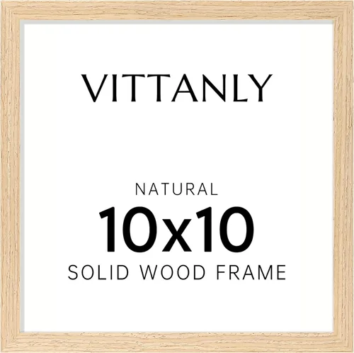 Vista 189 de Vittanly - Marco de fotos de 4 x 6 pulgadas de madera maciza con plexiglás, incluye paspartú de 3,5 x 5, para colgar en la pared o poner sobre una