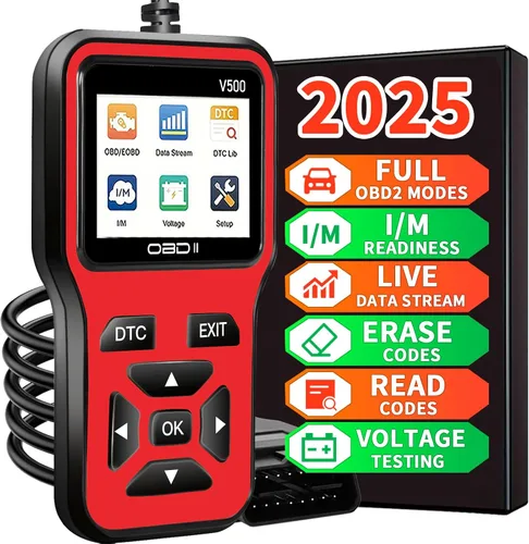 Vista 10 de Herramienta de diagnóstico del escáner OBD2: herramienta de escáner de código de luz del motor con reinicio, DTC, flujo de datos, preparación I/M