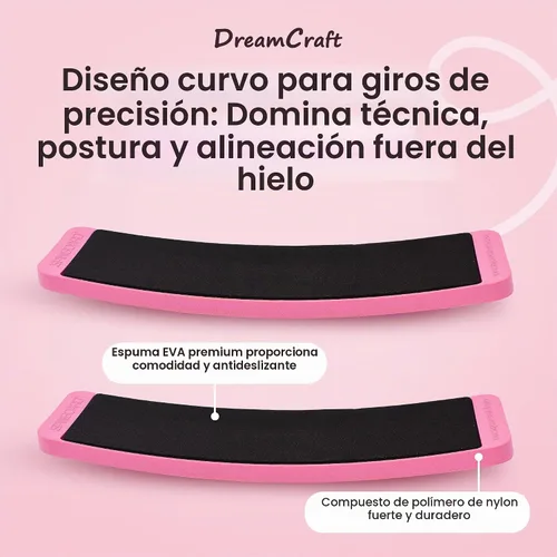 Vista 5 de DreamCraft Patín giratorio para patinaje artístico, tabla giratoria para giros de equilibrio y giros para patines de hielo, tabla giratoria