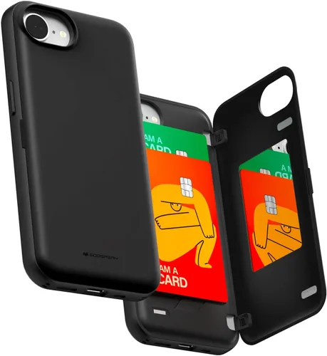 Vista 34 de GOOSPERY Parachoques magnético para puerta compatible con iPhone 15, funda con tarjetero, cartera con cierre magnético automático, protector de Azul