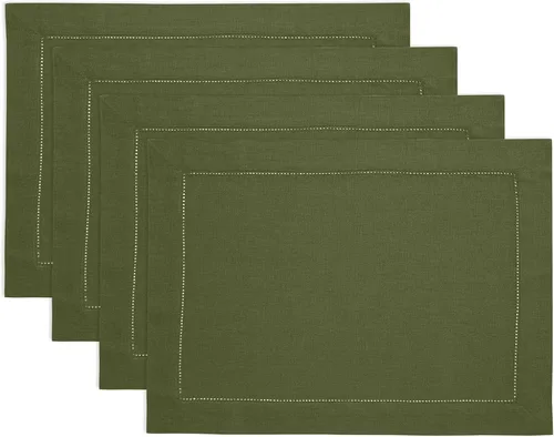 Vista 34 de Solino Home Juego de 4 manteles individuales cuadrados de 14 x 14 pulgadas, lino 100 % puro, de 14 x 14 pulgadas, dobladillo clásico, lavables a