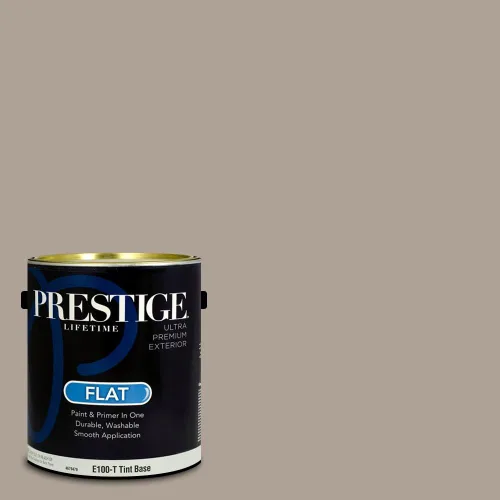Vista 131 de PRESTIGE Pinturas Pintura Exterior e Imprimación en Uno, 1 Galón, Mate, Combinación Comparable de Sherwin Williams* Black Magic* SW6991-PCM