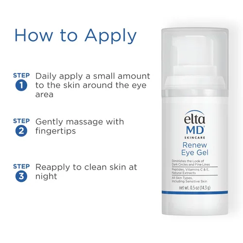 Vista 5 de EltaMD gel renovador para ojos, por 0.5 onzas