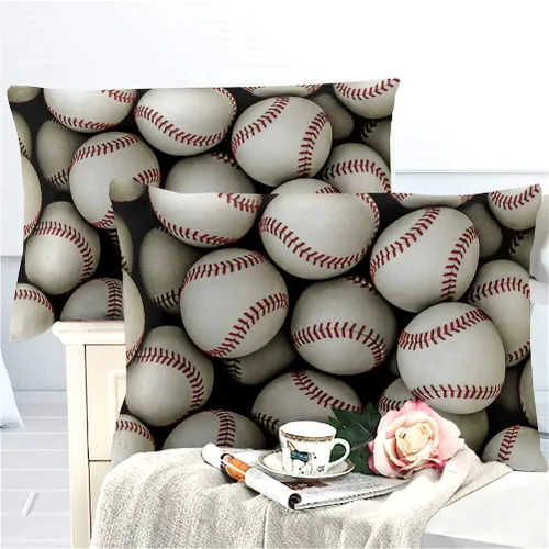 Vista 5 de LanS Precise Baseball Sport Series - Juego de funda de edredón y funda de almohada, juego de 3/4 piezas
