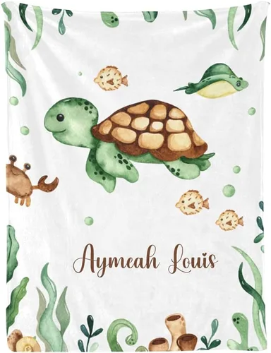 Vista 7 de Manta de bebé personalizada de príncipe elefante, manta personalizada para guardería, 30 x 40 pulgadas, para bebé, niño y niña, con nombre para baby