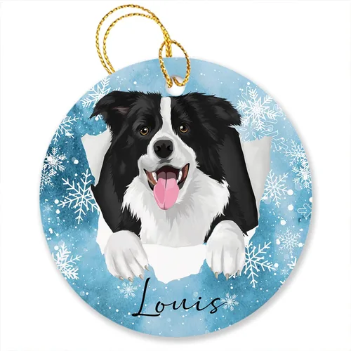 Vista 25 de Adornos de pastor australiano, regalos para Navidad, adorno de pastor australiano personalizado, adornos únicos de pastor australiano, vacaciones
