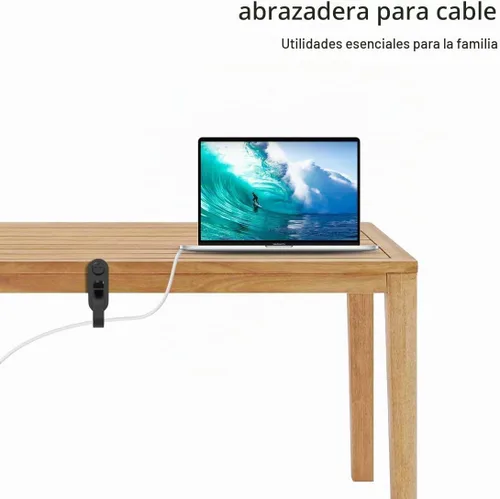 Vista 5 de Ganchos para colgar luces, ganchos de tornillo para luces colgantes, clips LED, acero inoxidable, negro, paquete de 20