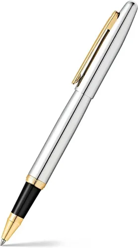 Vista 7 de Sheaffer VFM - Pluma estilográfica con acabado mate negro, detalles cromados, con punta mediana