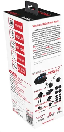 Vista 2 de UCLEAR Digital Sistema de comunicación de casco Motion Infinity (kit dual)