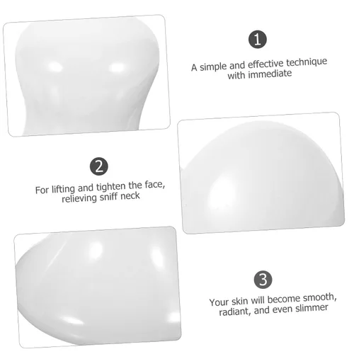 Vista 5 de Uonlytech Gua Sha Tools Health Jade Stones Hongos raspado herramienta de masaje para spa en casa, 2 piezas, color blanco
