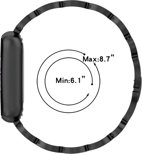 Vista 3 de Compatible con Fitbit Luxe Band ajustable de acero inoxidable Parker Link pulseras de repuesto elegantes correas elegantes para accesorios de lujo